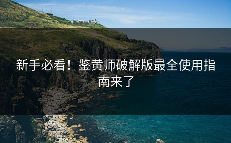 新手必看！鉴黄师破解版最全使用指南来了