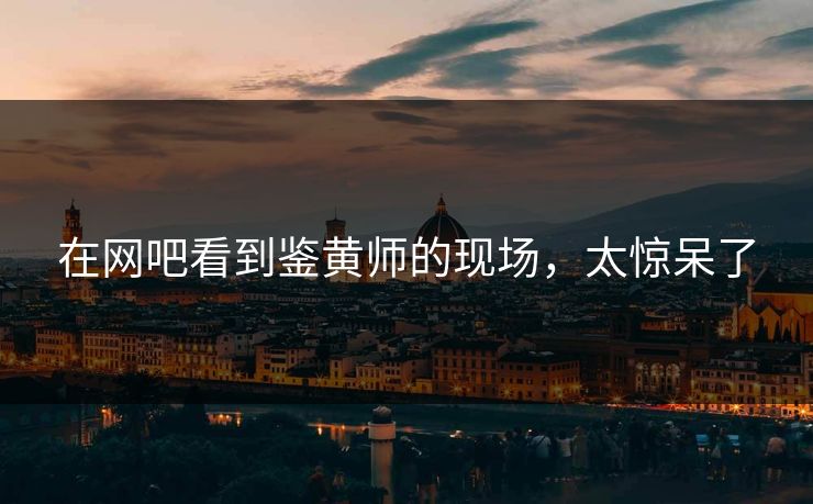 在网吧看到鉴黄师的现场，太惊呆了