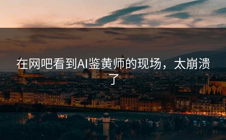 在网吧看到AI鉴黄师的现场，太崩溃了