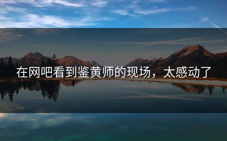 在网吧看到鉴黄师的现场，太感动了